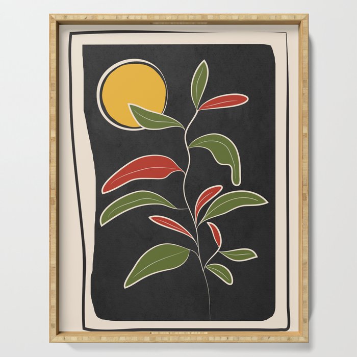 Abstract Plant 01 Serving Tray Gallery Image 1