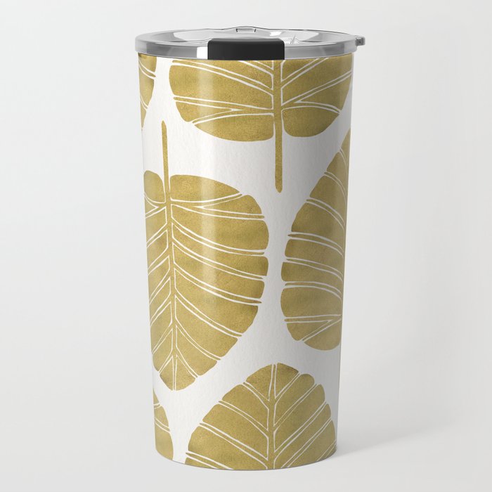 Elephant Ear Alocasia - Gold Palette Travel Mug Gallery Image 1