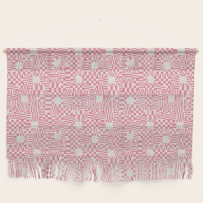 Checkered Pink Matrix Wall Hanging Gallery Image 1