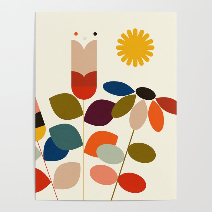 mid modern geometric spring Poster Gallery Image 1