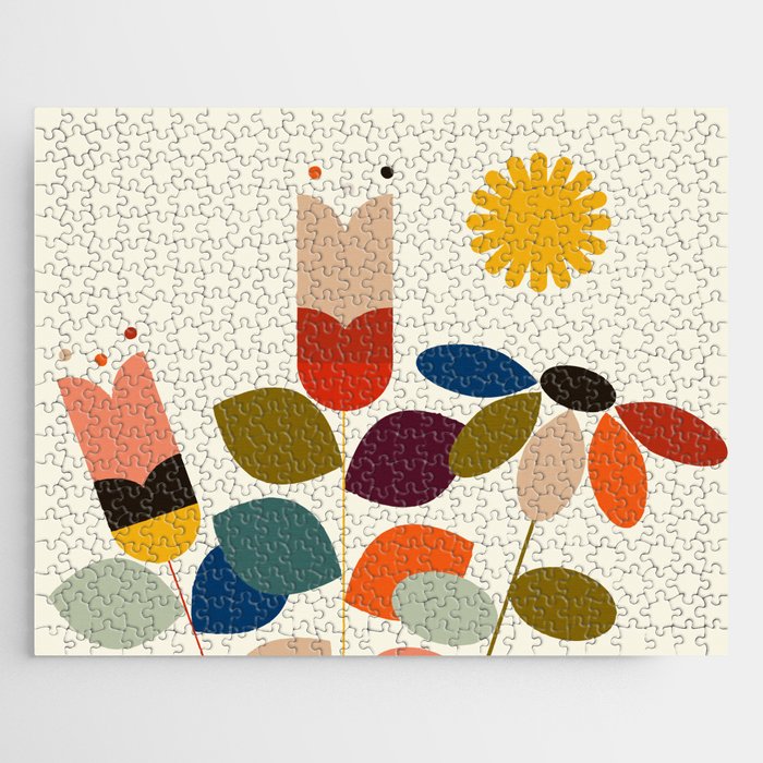 mid modern geometric spring Jigsaw Puzzle Gallery Image 1