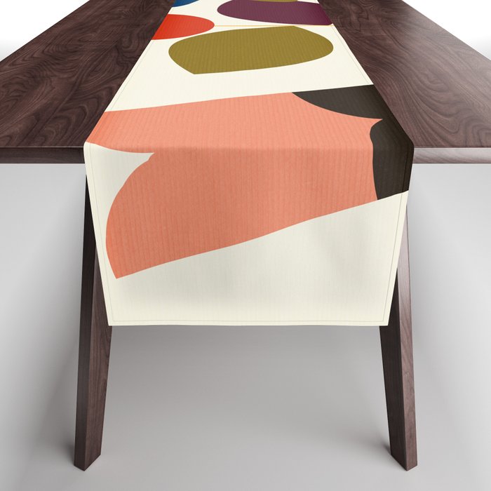 mid modern geometric spring Table Runner Gallery Image 1