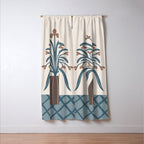 Earthy Modern Vase with Florals Window Curtain Gallery Image 3