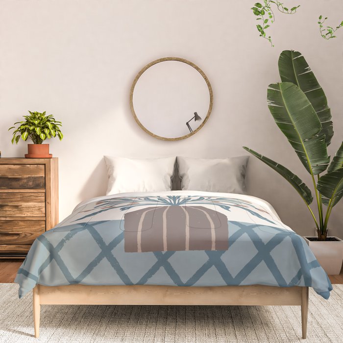 Earthy Modern Vase with Florals Comforter Gallery Image 3