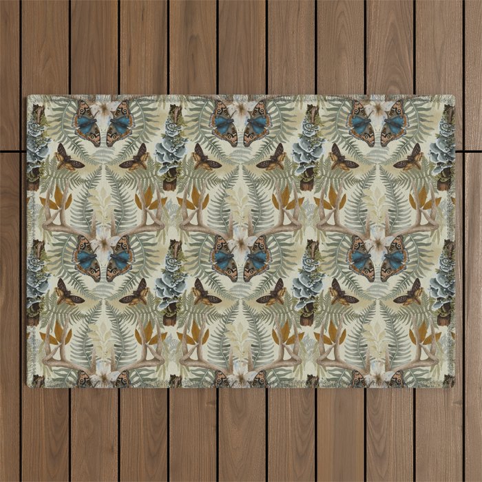 Lush boho forest C Outdoor Rug Gallery Image 1