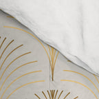 Golden Fan Leaf Art Deco Comforter Gallery Image 4