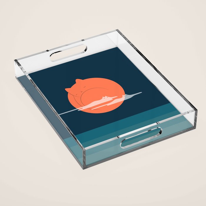 Cat Landscape 105 Acrylic Tray Gallery Image 1