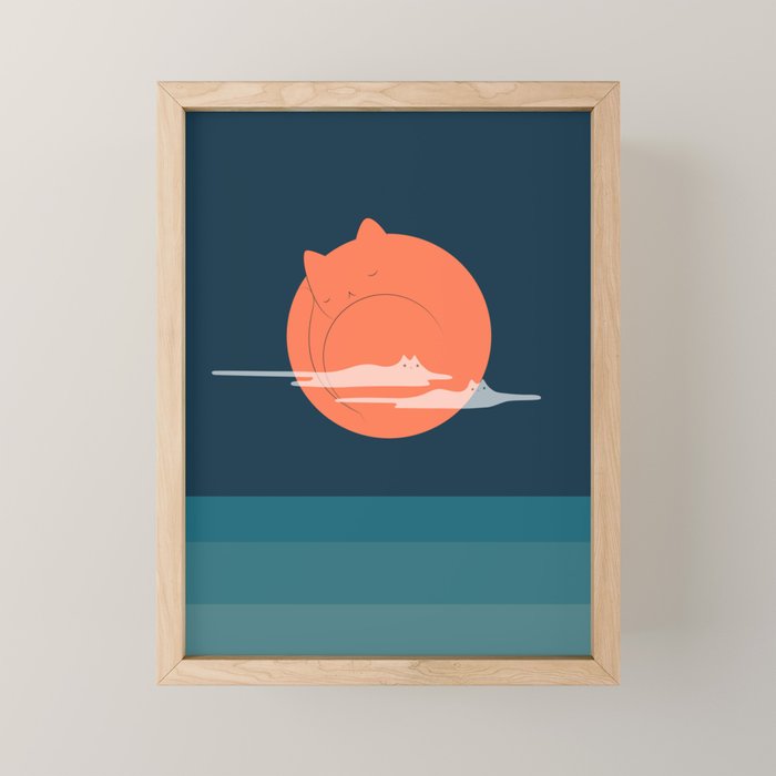 Cat Landscape 105 Mini Art Print Gallery Image 1