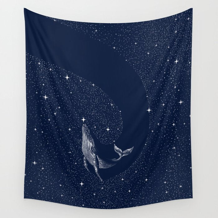 starry whale Wall Tapestry