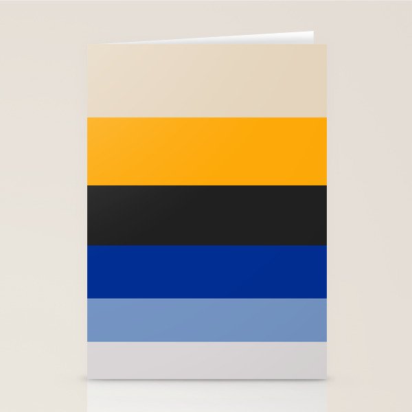 Complementary Blue & Yellow Colorful Geometric Pattern Stationery Card Gallery Image 1