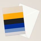 Complementary Blue & Yellow Colorful Geometric Pattern Stationery Card Gallery Image 2