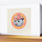 Possum Rootin Tootin Shootin | Pink Wall Mural Gallery Image 2