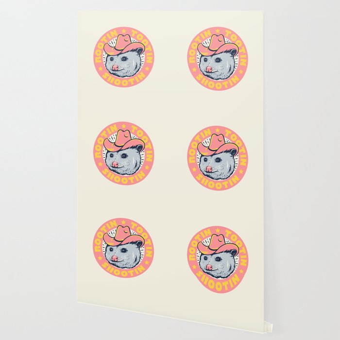 Possum Rootin Tootin Shootin | Pink Wallpaper Gallery Image 2