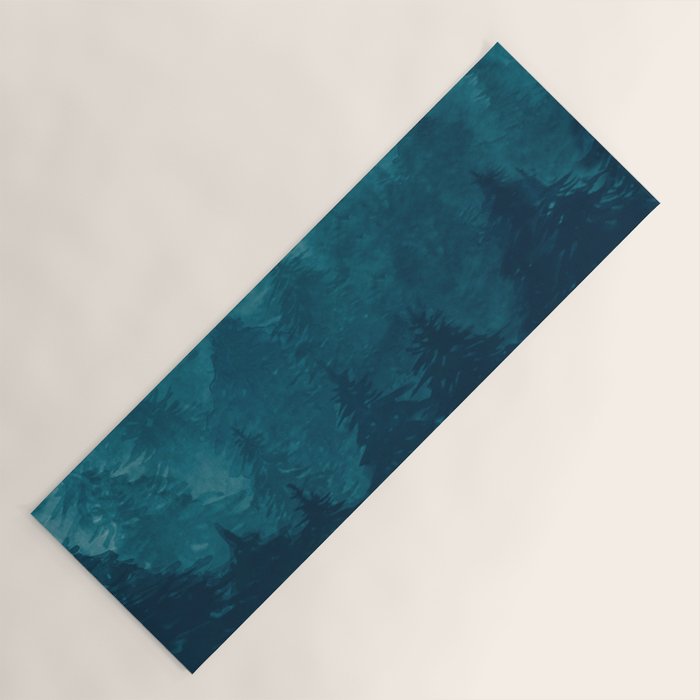 Misty Pine Forest Yoga Mat Gallery Image 1