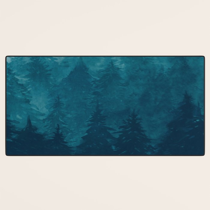 Misty Pine Forest Desk Mat Gallery Image 3