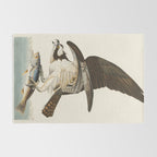 Fish Hawk, or Osprey from Birds of America (1827) by John James Audubon Rug Gallery Image 2
