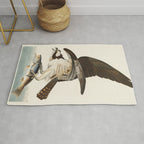 Fish Hawk, or Osprey from Birds of America (1827) by John James Audubon Rug Gallery Image 1