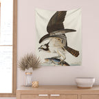 Fish Hawk, or Osprey from Birds of America (1827) by John James Audubon Wall Tapestry Gallery Image 2