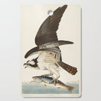 Fish Hawk, or Osprey from Birds of America (1827) by John James Audubon Cutting Board Gallery Image 1