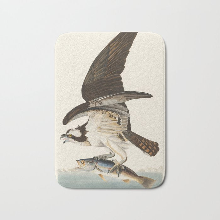 Fish Hawk, or Osprey from Birds of America (1827) by John James Audubon Bath Mat Gallery Image 1
