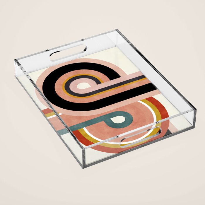 rainbow shape art Acrylic Tray Gallery Image 1