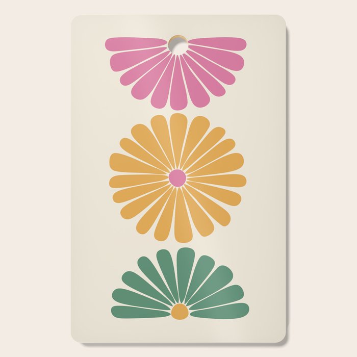 Retro Summer Daisies XI Cutting Board Gallery Image 1