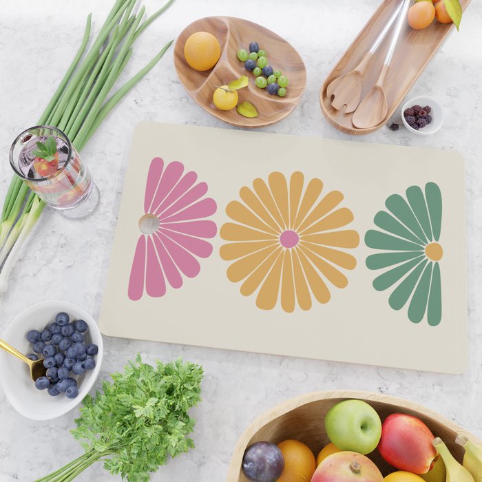 Retro Summer Daisies XI Cutting Board Gallery Image 2