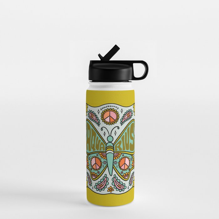 Aquarius Butterfly Water Bottle Gallery Image 1