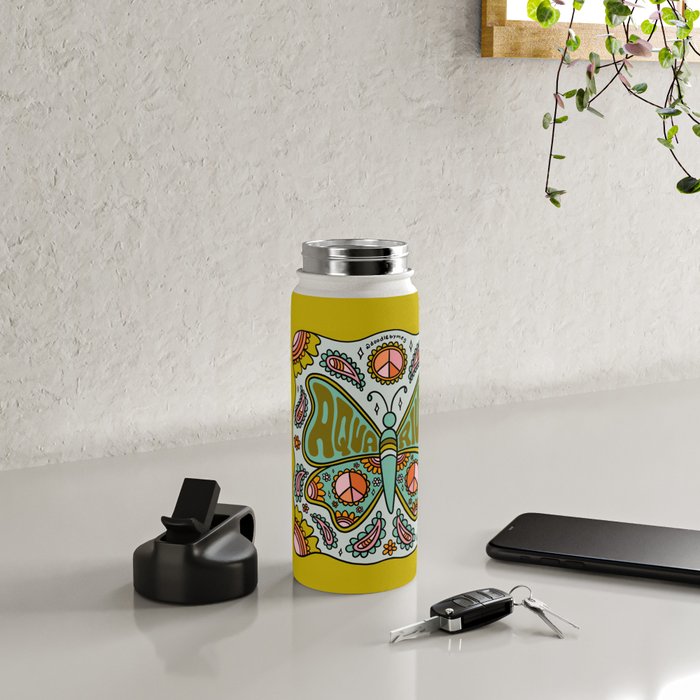Aquarius Butterfly Water Bottle Gallery Image 5