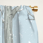 Red Cardinal Bird In The Winter Forest Window Curtain Gallery Image 2