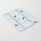 Red Cardinal Bird In The Winter Forest Notebook Gallery Image 3