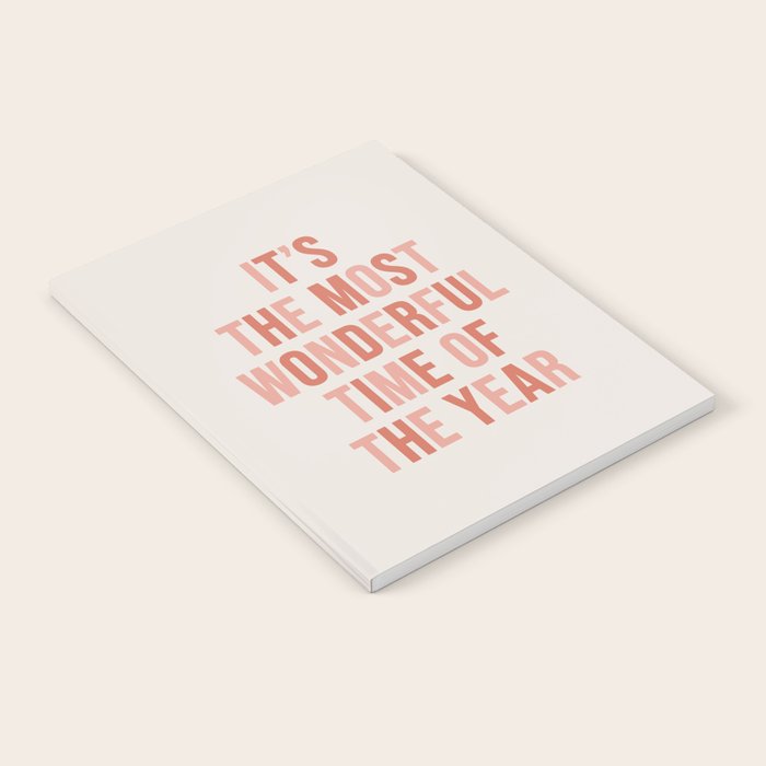 The Most Wonderful Time Of The Year Warm Pink Notebook Gallery Image 2