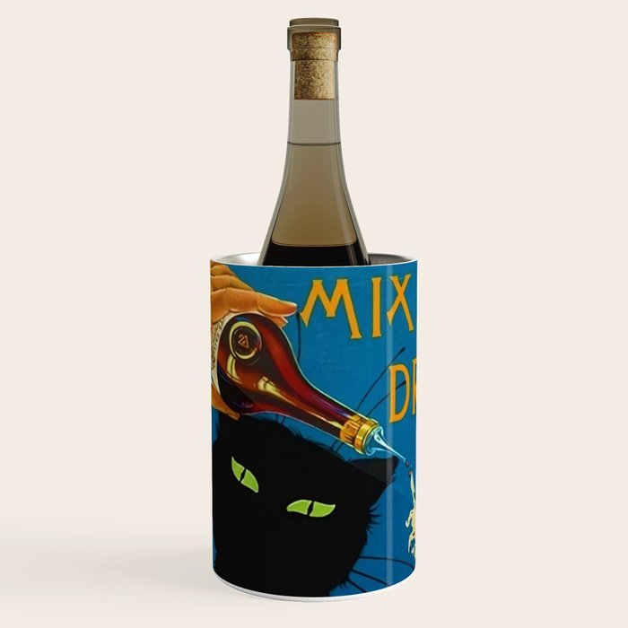 Mix Your Drinks with Catz (Cats) Bitters Aperitif Liquor Vintage Advertising Poster Wine Chiller Gallery Image 1
