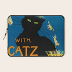 Mix Your Drinks with Catz (Cats) Bitters Aperitif Liquor Vintage Advertising Poster Laptop Sleeve Gallery Image 1