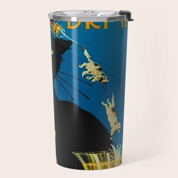 Mix Your Drinks with Catz (Cats) Bitters Aperitif Liquor Vintage Advertising Poster Travel Mug Gallery Image 2