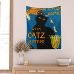 Mix Your Drinks with Catz (Cats) Bitters Aperitif Liquor Vintage Advertising Poster Wall Tapestry Gallery Image 2