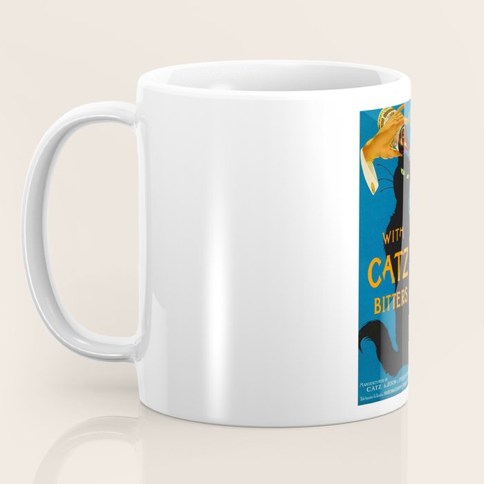 Mix Your Drinks with Catz (Cats) Bitters Aperitif Liquor Vintage Advertising Poster Coffee Mug Gallery Image 3
