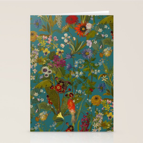 Meadow Bank Teal Stationery Card Gallery Image 1