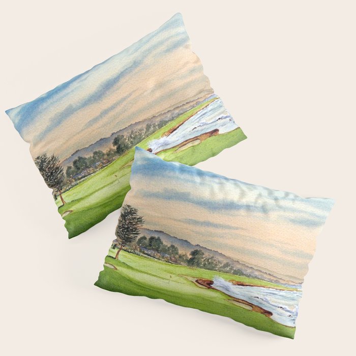 Pebble Beach Golf Course 18th Hole Pillow Sham Gallery Image 3