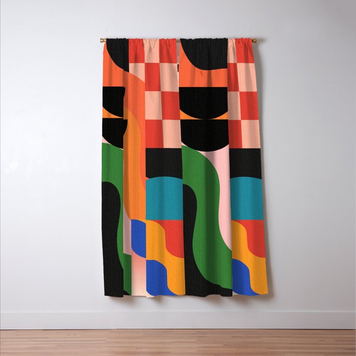 Geometric Shapes 180 Window Curtain Gallery Image 3