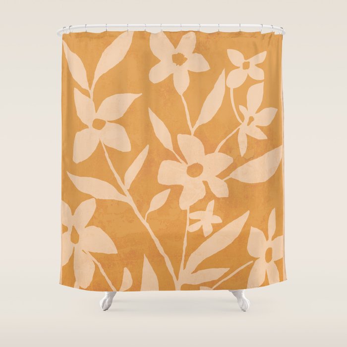 Abstract Minimal Flowers 14 Shower Curtain Gallery Image 1