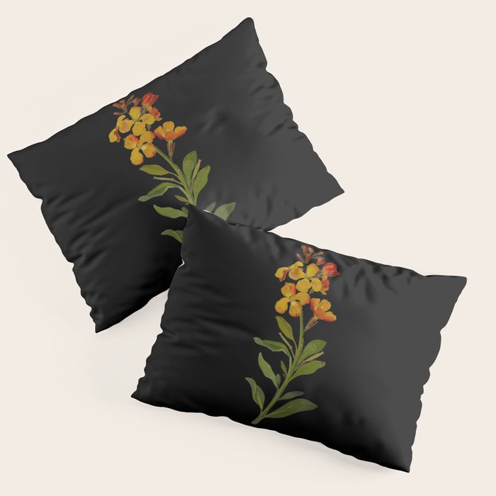 Cheiranthus Cheiri  by Mary Delany Paper Collage Floral Flower Botanical Paper Mosaic Vintage Scientific Plant Anatomy Pillow Sham Gallery Image 1