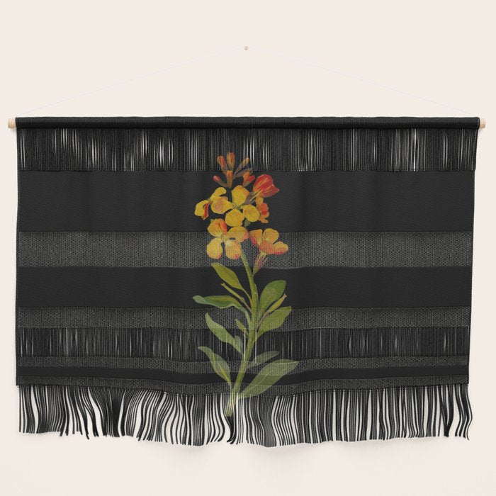 Cheiranthus Cheiri  by Mary Delany Paper Collage Floral Flower Botanical Paper Mosaic Vintage Scientific Plant Anatomy Wall Hanging Gallery Image 1