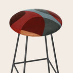 MCM Abstract Red Beige I Stool Gallery Image 2