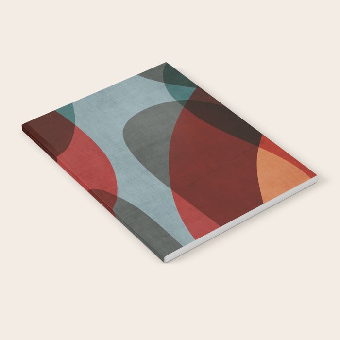MCM Abstract Red Beige I Notebook Gallery Image 1