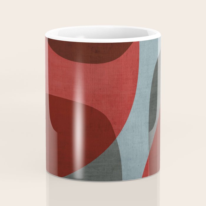 MCM Abstract Red Beige I Coffee Mug Gallery Image 4