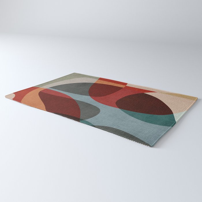 MCM Abstract Red Beige I Rug Gallery Image 3
