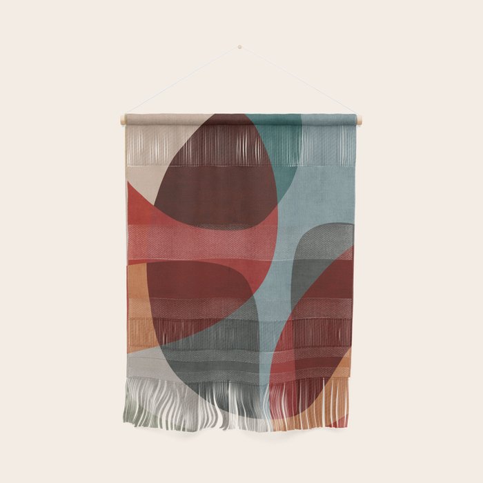 MCM Abstract Red Beige I Wall Hanging Gallery Image 1