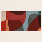 MCM Abstract Red Beige I Desk Mat Gallery Image 3