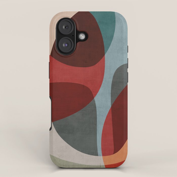 MCM Abstract Red Beige I iPhone Case Gallery Image 1